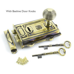 Davenport Brass Rim Lock Set