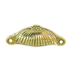 Brass Half Daisy Drawer Pull