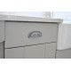 Kirkpatrick 3960 Rustic Drawer Handle - Pewter Finish