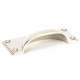 Hammered Art Deco Drawer Pull - Polished Nickel
