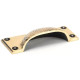 Hammered Art Deco Drawer Pull - Polished Bronze