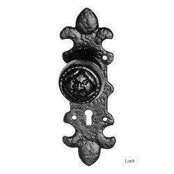 Kirkpatrick 1212 Cross Door Knob on Fleur De Lys Plate