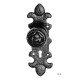 Kirkpatrick 1212 Cross Door Knob on Fleur De Lys Plate