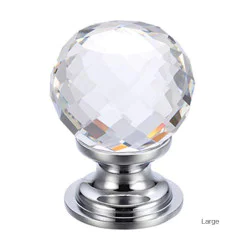 Facetted Clear Glass Cabinet Knob