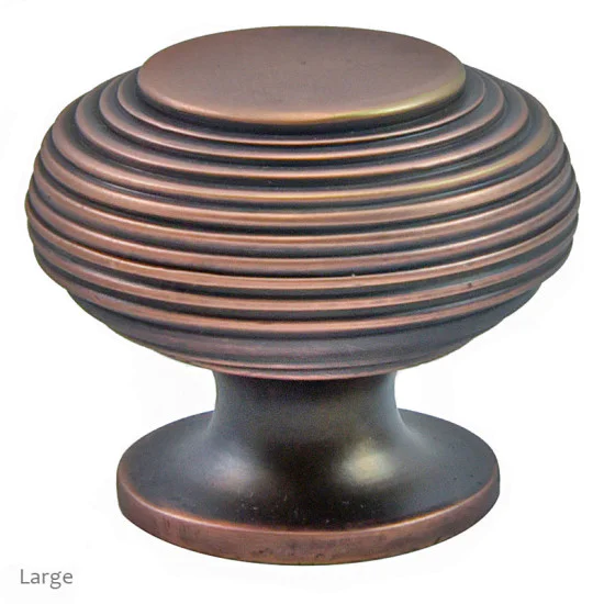 Beehive Cabinet Knob - Aged Bronze Finish