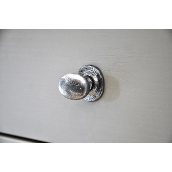 Kirkpatrick 1195 Rustic Oval Cabinet Knob - Pewter Finish
