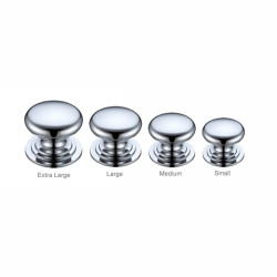 Victorian Cabinet Knob - Polished Chrome