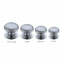 Victorian Cabinet Knob - Satin Chrome