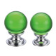 Green Glass Cabinet Knob