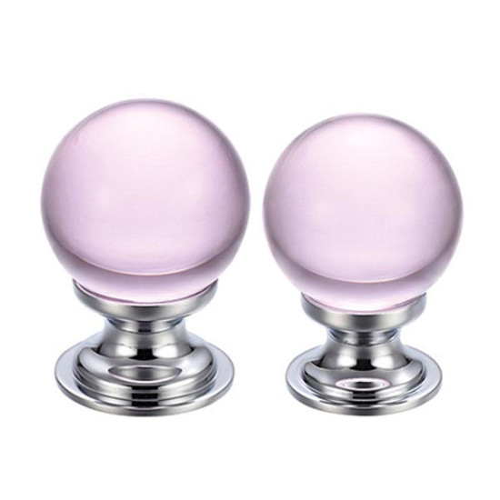 Pink Glass Cabinet Knob