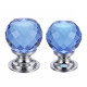 Facetted Blue Glass Cabinet Knob