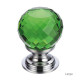 Facetted Green Glass Cabinet Knob