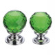 Facetted Green Glass Cabinet Knob