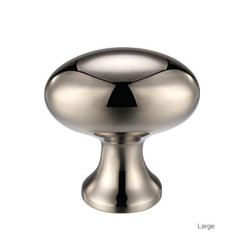 Oval Cupboard Knob - Polished Nickel