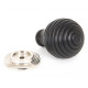Beehive Ebony Cabinet Knob with Nickel Rose