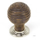Beehive Rosewood Cabinet Knob with Nickel Rose