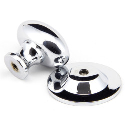 Polished Chrome Oval Cabinet Knob