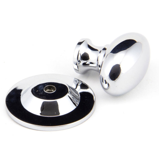 Polished Chrome Oval Cabinet Knob