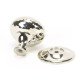 Polished Nickel Hammered Mushroom Cabinet Knob