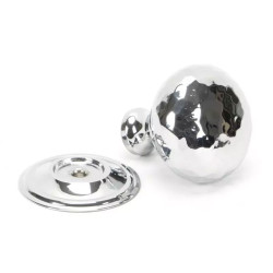Polished Chrome Hammered Mushroom Cabinet Knob