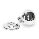 Polished Chrome Hammered Mushroom Cabinet Knob