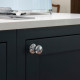 Polished Chrome Hammered Mushroom Cabinet Knob