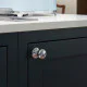 Polished Chrome Hammered Mushroom Cabinet Knob