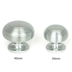 Satin Chrome Beehive Cabinet Knob