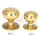 Aged Brass Mushroom Cabinet Knob