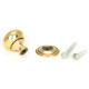 Aged Brass Mushroom Cabinet Knob