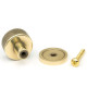 Aged Brass Brompton Cabinet Knob on Round Rose