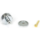 Polished Chrome Brompton Cabinet Knob on Round Rose