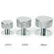 Polished Chrome Brompton Cabinet Knob on Round Rose