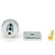 Polished Chrome Brompton Cabinet Knob on Square Rose