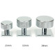 Polished Chrome Brompton Cabinet Knob on Square Rose