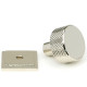 Polished Nickel Brompton Cabinet Knob on Square Rose