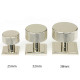 Polished Nickel Brompton Cabinet Knob on Square Rose