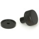 Aged Bronze Brompton Cabinet Knob on Round Rose