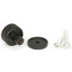 Aged Bronze Brompton Cabinet Knob on Round Rose
