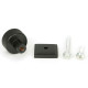 Aged Bronze Brompton Cabinet Knob on Square Rose
