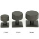 Aged Bronze Brompton Cabinet Knob on Square Rose