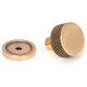 Polished Bronze Brompton Cabinet Knob on Round Rose