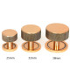 Polished Bronze Brompton Cabinet Knob on Round Rose