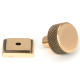 Polished Bronze Brompton Cabinet Knob on Square Rose