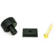 Matt Black Brompton Cabinet Knob on Square Rose