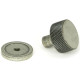 Blacksmith Pewter Patina Brompton Cabinet Knob on Round Rose