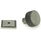 Blacksmith Pewter Patina Brompton Cabinet Knob on Square Rose