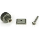 Blacksmith Pewter Patina Brompton Cabinet Knob on Square Rose