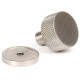 Satin Stainless Steel Brompton Cabinet Knob on Round Rose