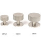 Satin Stainless Steel Brompton Cabinet Knob on Round Rose